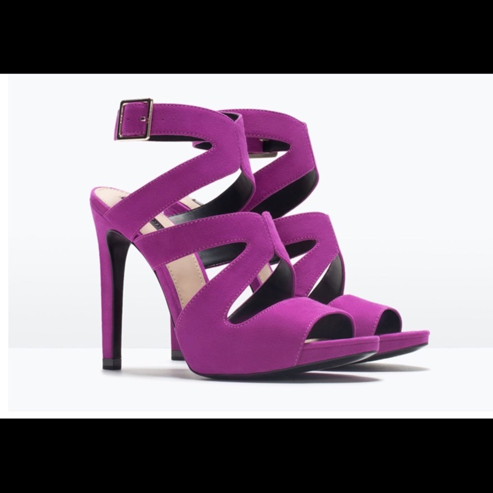 Zara purple sandals size 8 worn once